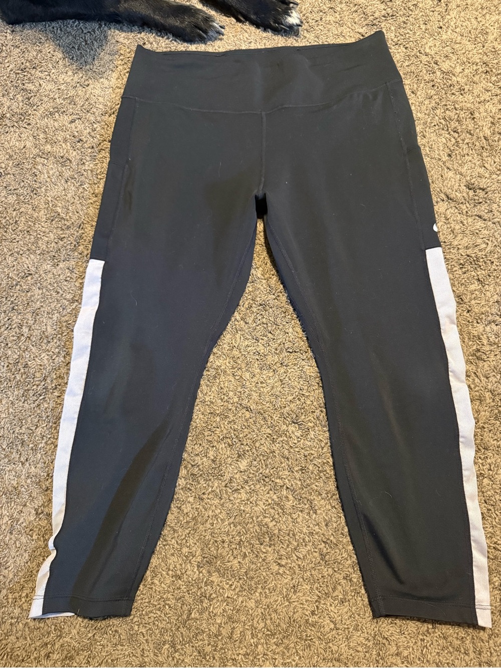 Nike Capri Active Leggings with White Side Stripe